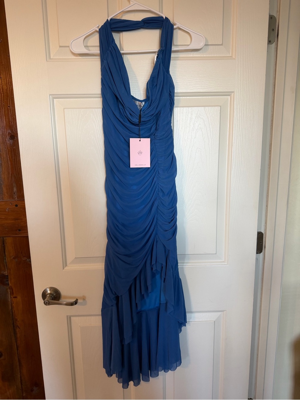 NWT Hello Molly halter-neck ruched maxi dress - size 10